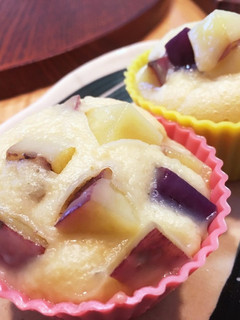 さつまいもゴロゴロ蒸しパン(いも多め✨)-レシピのメイン写真