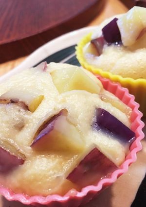 さつまいもゴロゴロ蒸しパン（いも多め✨）-レシピのメイン写真