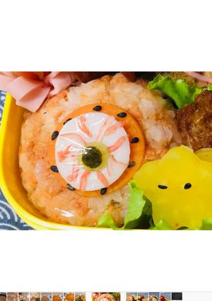 ハロウィン!おにぎり目ん玉!キャラ弁-レシピのメイン写真