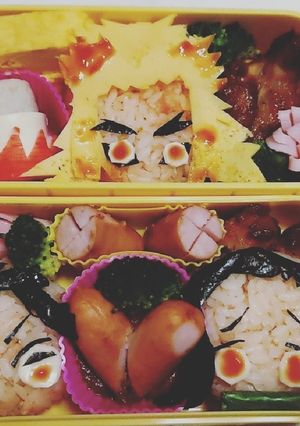 鬼滅の刃無限列車編煉獄炭治郎ねずこ弁当-レシピのメイン写真