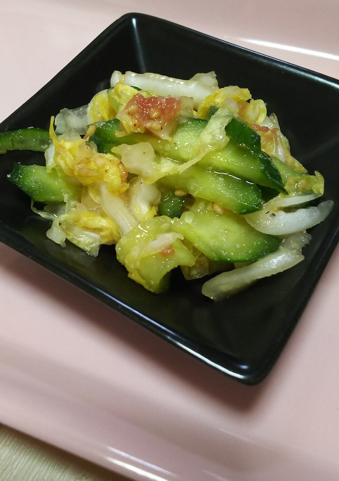 余った白菜で♪白菜ときゅうりの梅和え-レシピのメイン写真