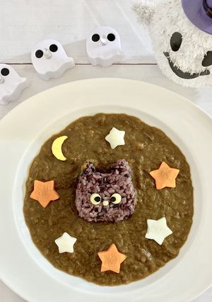 黒米入りご飯で♪ハロウィンカレー-レシピのメイン写真