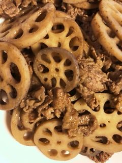 簡単シンプルな蓮根と牛肉の炒め物-レシピのメイン写真