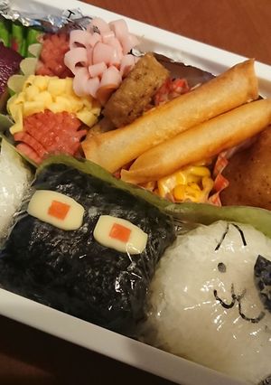 にゃんこ大戦争&エンダーマン弁当-レシピのメイン写真