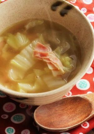 ベーコンと白菜の食べるあったかスープ-レシピのメイン写真