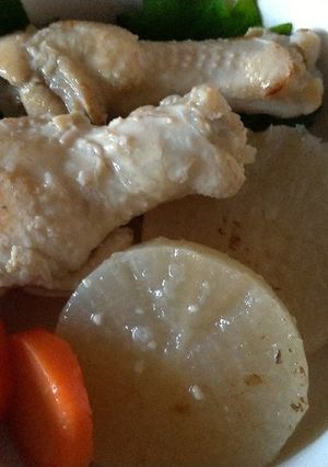 手羽もとと焼き大根の塩麹煮☆-レシピのメイン写真