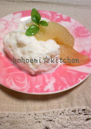 梨のヨーグルトシャーベット＆コンポート-レシピのメイン写真