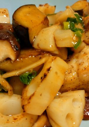 茄子とレンコンの甘酢炒め-レシピのメイン写真