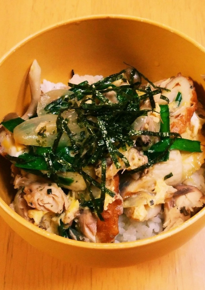 簡単☆竹輪とサバ缶の卵とじ-レシピのメイン写真