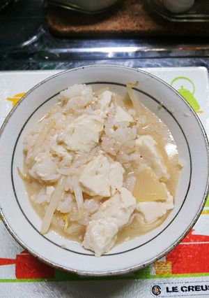 簡単に！もやしと豆腐の雑炊o(^o^)o-レシピのメイン写真
