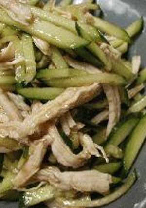 鶏むね肉ときゅうりの中華風和え物-レシピのメイン写真