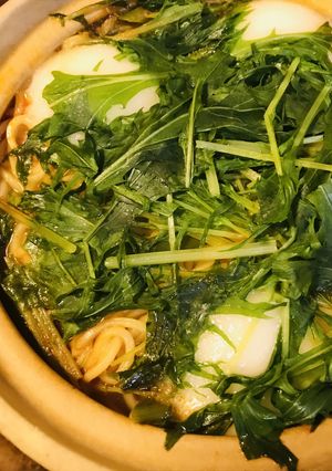 鍋の素●鶏肉と水菜の煮込ラーメンキムチ鍋-レシピのメイン写真