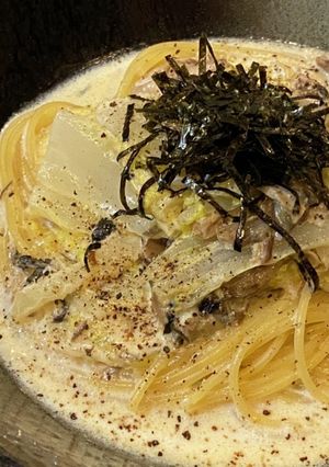 鯖と白菜☆味噌クリームパスタ-レシピのメイン写真