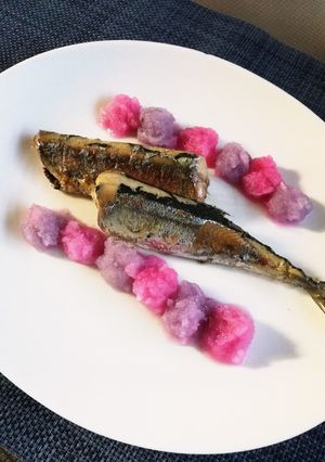 パープルとピンクの大根おろし-レシピのメイン写真