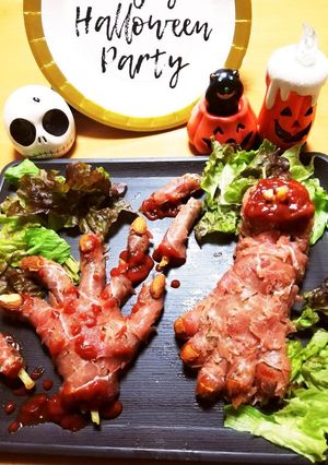 ハロウィンパーティー☆ゾンビハンバーグ2-レシピのメイン写真