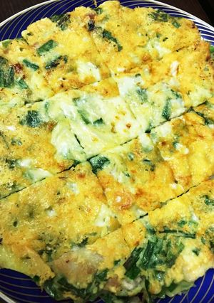 ニラと豚肉のチーズチヂミ-レシピのメイン写真