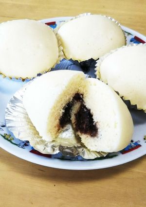 つぶあん入り☆たまご蒸しパン-レシピのメイン写真