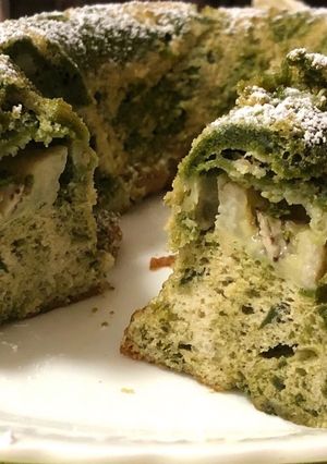 抹茶バナナのマーブルシフォンケーキ-レシピのメイン写真