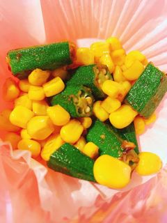 とうもろこしとオクラのカレー炒め-レシピのメイン写真