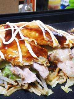 ホットプレートで簡単広島焼き-レシピのメイン写真