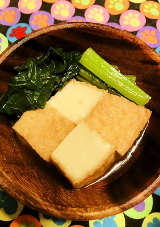小松菜と絹厚揚げで混ぜずにちょろい煮物-レシピのメイン写真