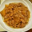 $大根とひき肉のそぼろ煮$
