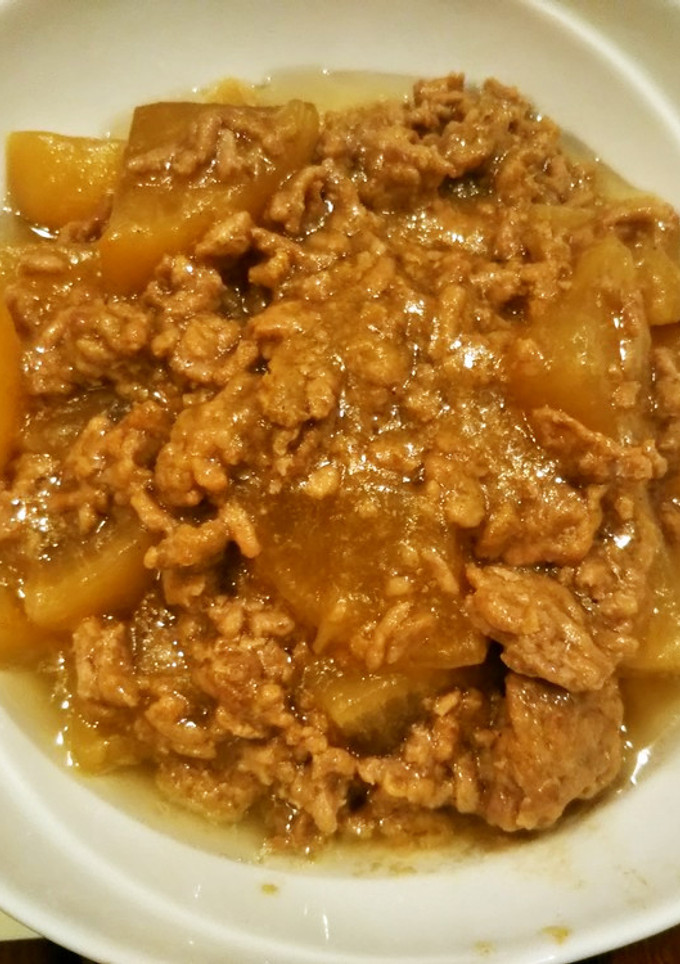 $大根とひき肉のそぼろ煮$-レシピのメイン写真