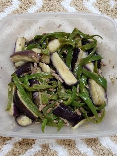 超簡単!なすとピーマンの葱姜醤中華炒め-レシピのメイン写真