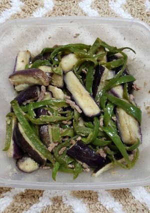 超簡単!なすとピーマンの葱姜醤中華炒め-レシピのメイン写真