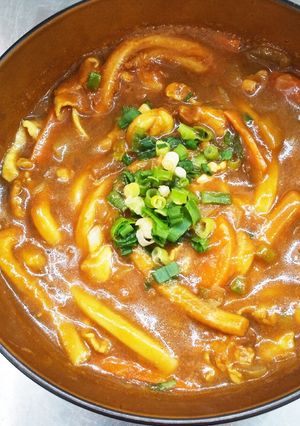 昨日の、残りのカレーで、カレーうどん-レシピのメイン写真