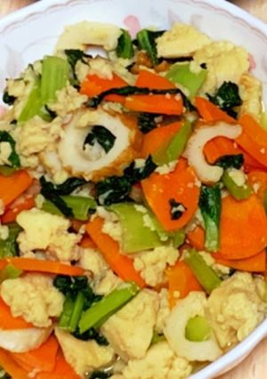 冷凍豆腐を使って簡単炒り豆腐-レシピのメイン写真