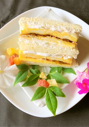那古野の華入り玉子焼きサンドイッチ-レシピのメイン写真