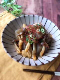 こんにゃくときのこの甘辛炒め-レシピのメイン写真