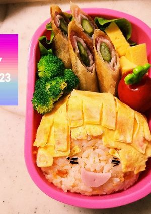 鬼滅の刃　善逸キャラ弁　ぜんいつ-レシピのメイン写真