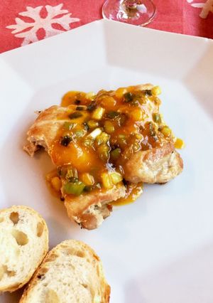 鶏モモ肉のオレンジソース添え-レシピのメイン写真