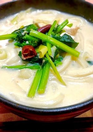 栄養満点☆ニンニク豆乳ピリ辛うどん-レシピのメイン写真