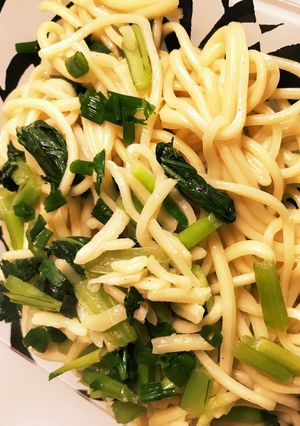 小松菜の汁なしチャン麺-レシピのメイン写真