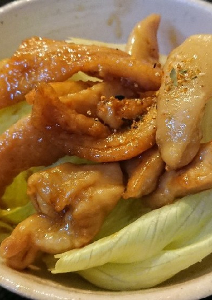 鶏皮の照り焼き-レシピのメイン写真