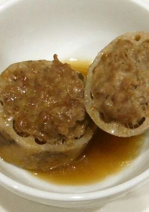 れんこんの合いびき肉載せ-レシピのメイン写真