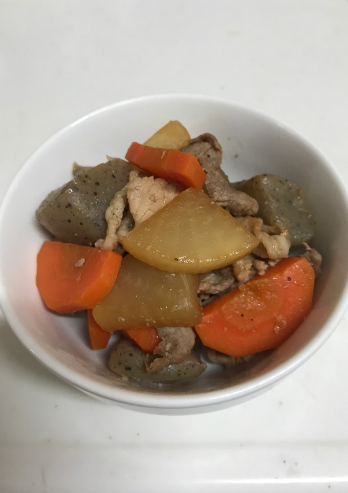 大根と人参と豚肉の炒め煮-レシピのメイン写真