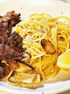 甘辛牛肉チーズパスタ-レシピのメイン写真