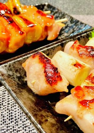 お家焼き鳥♡タレと塩にんにく串2種♡-レシピのメイン写真