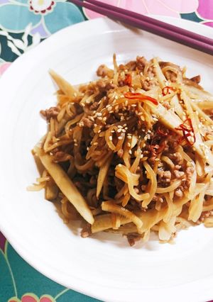 生姜香る☆食物繊維たっぷりきんぴら-レシピのメイン写真