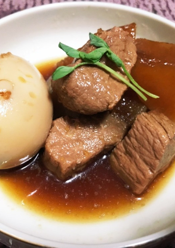 簡単豚角大根煮お好みで煮卵-レシピのメイン写真