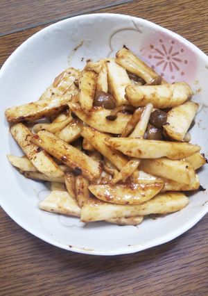 あっという間！山芋としめじの炒めもの-レシピのメイン写真