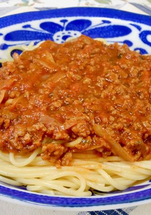 ミートソースのスパゲティー-レシピのメイン写真
