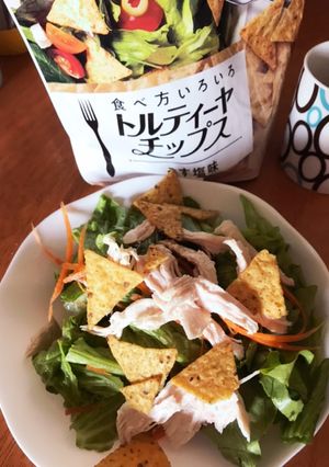 チキンサラダ&トルティーヤチップス-レシピのメイン写真
