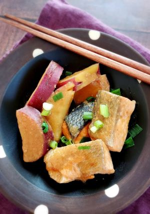 新米に！鮭とさつまいものみそバター煮-レシピのメイン写真