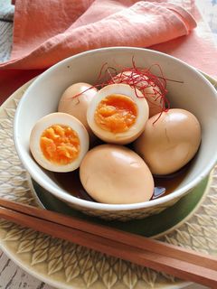 旨辛きび酢で作る煮卵(味玉)-レシピのメイン写真
