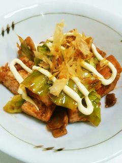 お好み焼き風!厚揚げとキャベツの炒め物-レシピのメイン写真